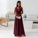 Produktbild – Hailey – Kvinnor Bröllopsgäst Elegant Wrap Maxi Klänning
