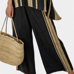 Produktbild – Calden – Bekväm randig i linne oversized set