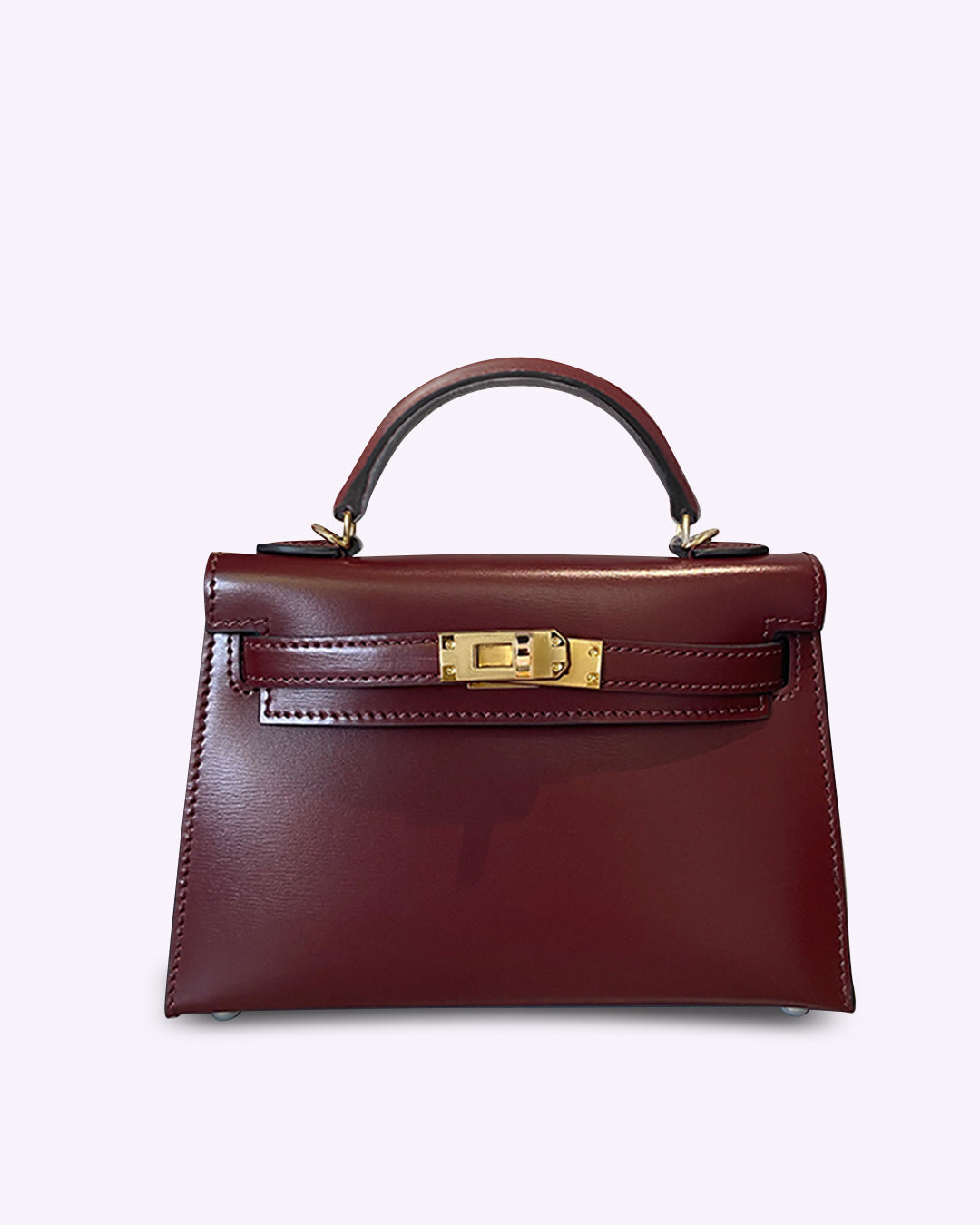 Amélia | Elegant mini-väska i vinrött läder