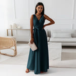 Produktbild – Hailey – Kvinnor Bröllopsgäst Elegant Wrap Maxi Klänning