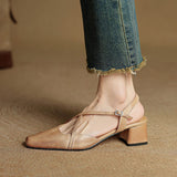 Chloé | Slingback-pumps med korslagda remmar