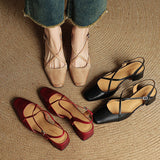 Chloé | Slingback-pumps med korslagda remmar