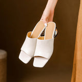 Odile | Mules med skulptural klack