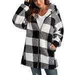 Produktbild – Arabella – Rutig Fleece Långärmad Kappa med Huva