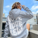 Produktbild – Eleanor – Damhoodie med dragsko och framfickor