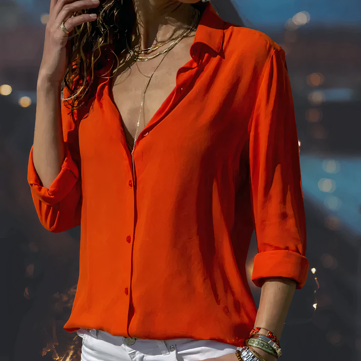 Yasmine | Elegant chiffongblus