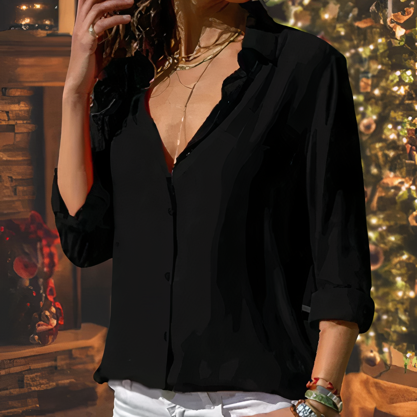 Yasmine | Elegant chiffongblus