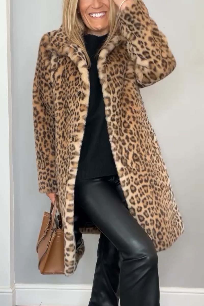 Produktbild – Rosa – Leopard Vinterjacka