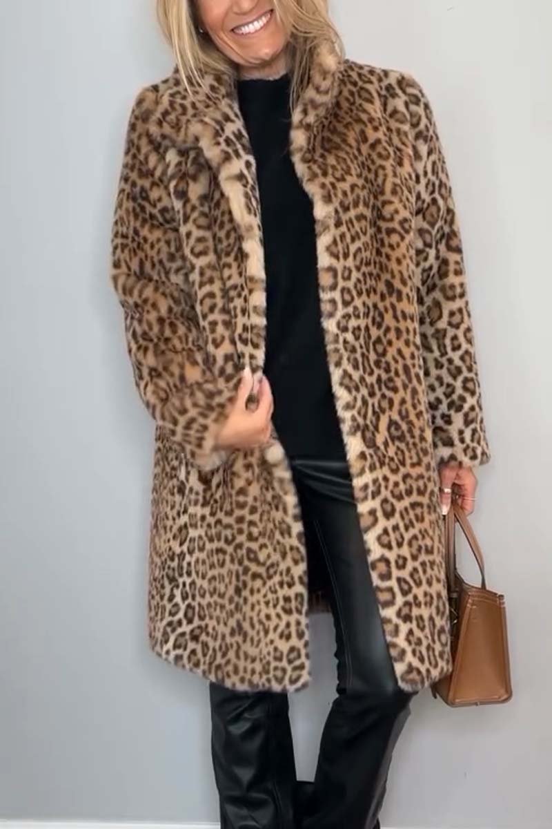Produktbild – Rosa – Leopard Vinterjacka