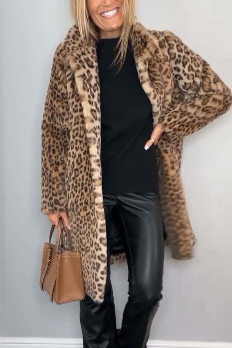 Produktbild – Rosa – Leopard Vinterjacka