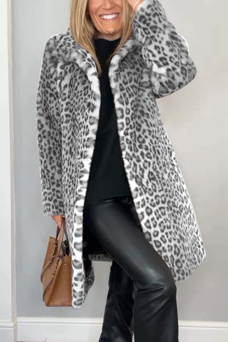 Produktbild – Rosa – Leopard Vinterjacka