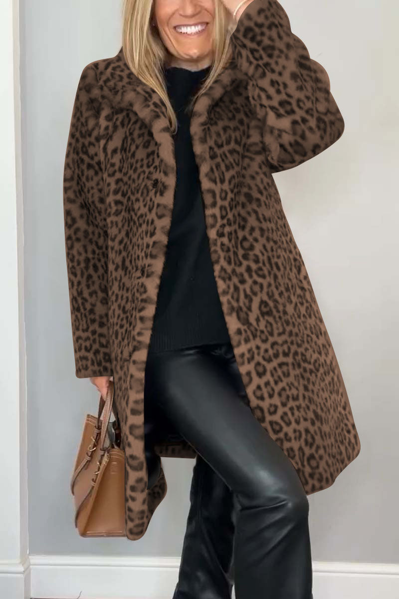 Produktbild – Rosa – Leopard Vinterjacka
