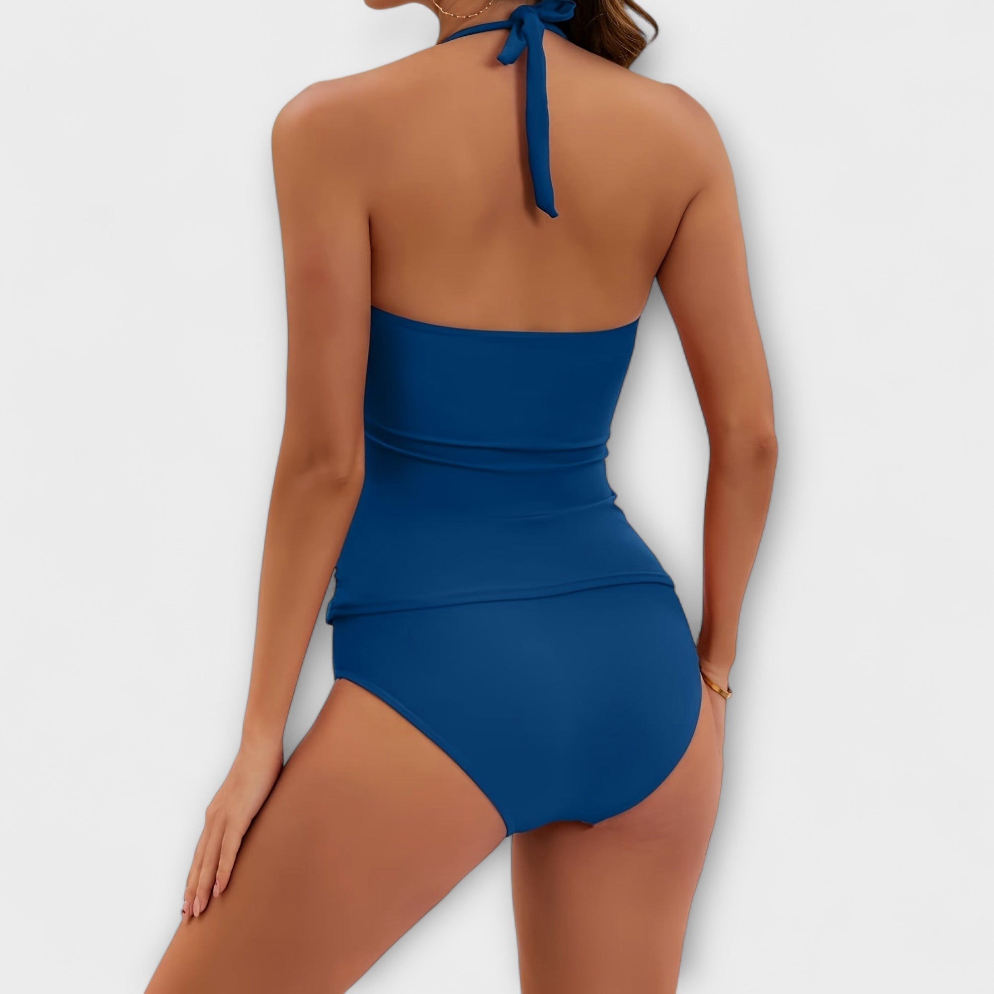 Produktbild – Sophia – Dam Solid Halter Tvådelad Baddräkt