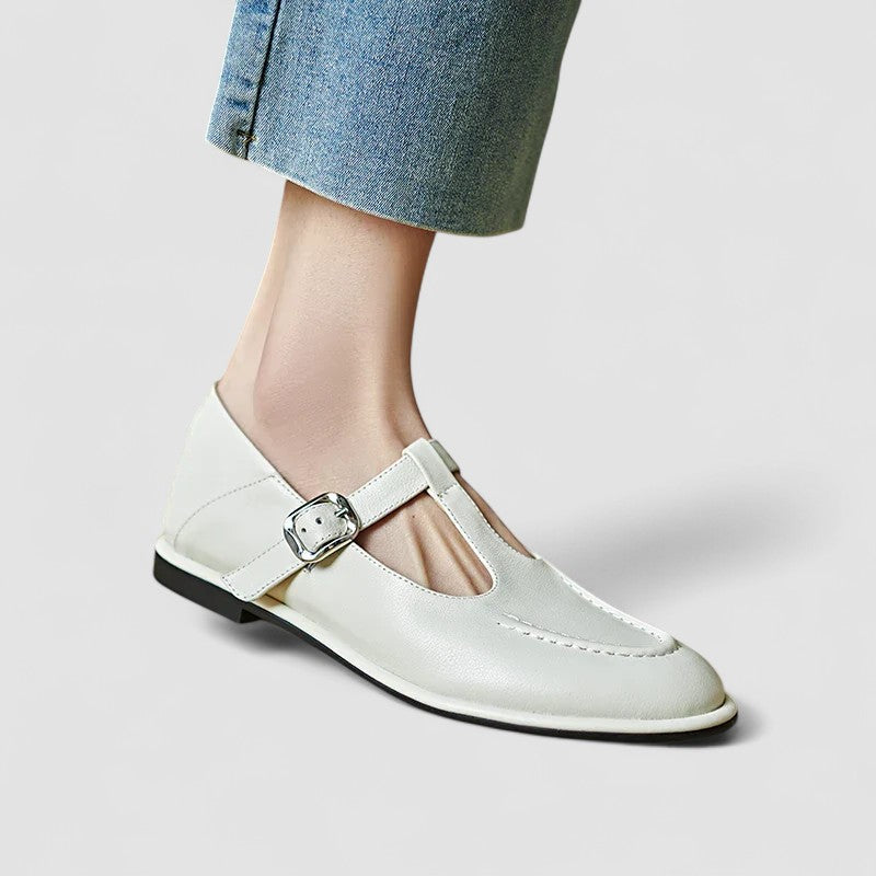 Amélie | Brogue Mary Janes med låg klack
