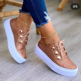Produktbild – Serena – Ortopediska Platåsneakers Med Rund Tå