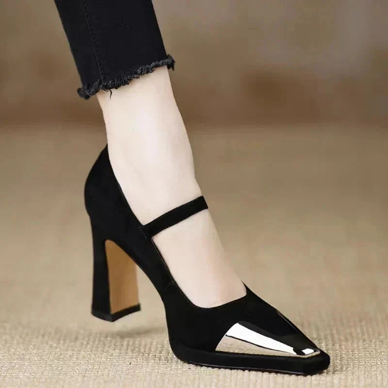 Amélie | Pumps med metallisk tå