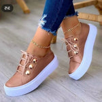 Produktbild – Serena – Ortopediska Platåsneakers Med Rund Tå