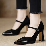 Amélie | Pumps med metallisk tå