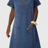 Produktbild – Christine – Elegant Denim Klänning