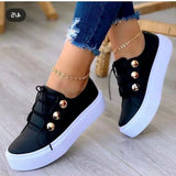 Produktbild – Serena – Ortopediska Platåsneakers Med Rund Tå
