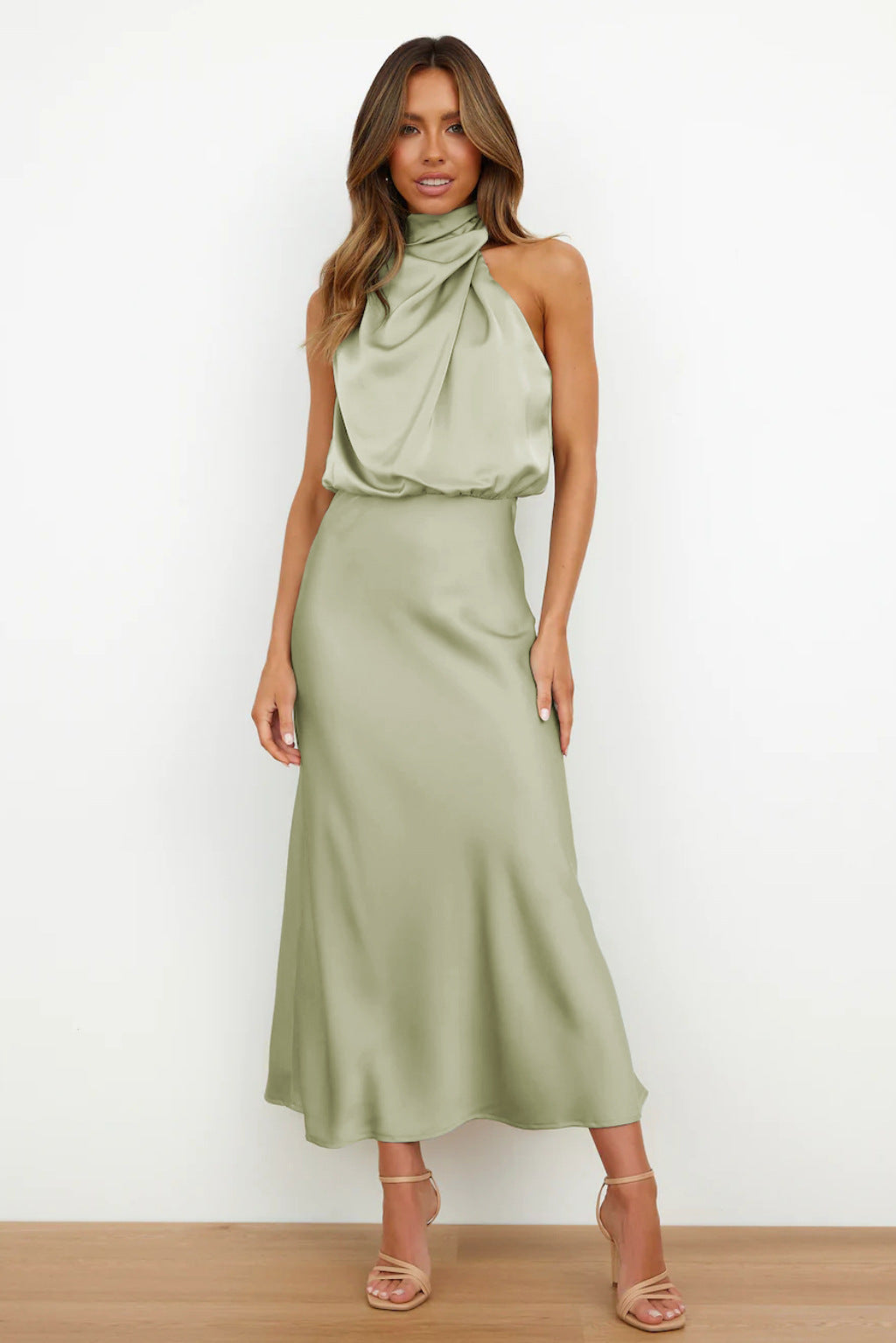 Produktbild – Faith – Kvinnors Chic Halterneck Aftonklänning
