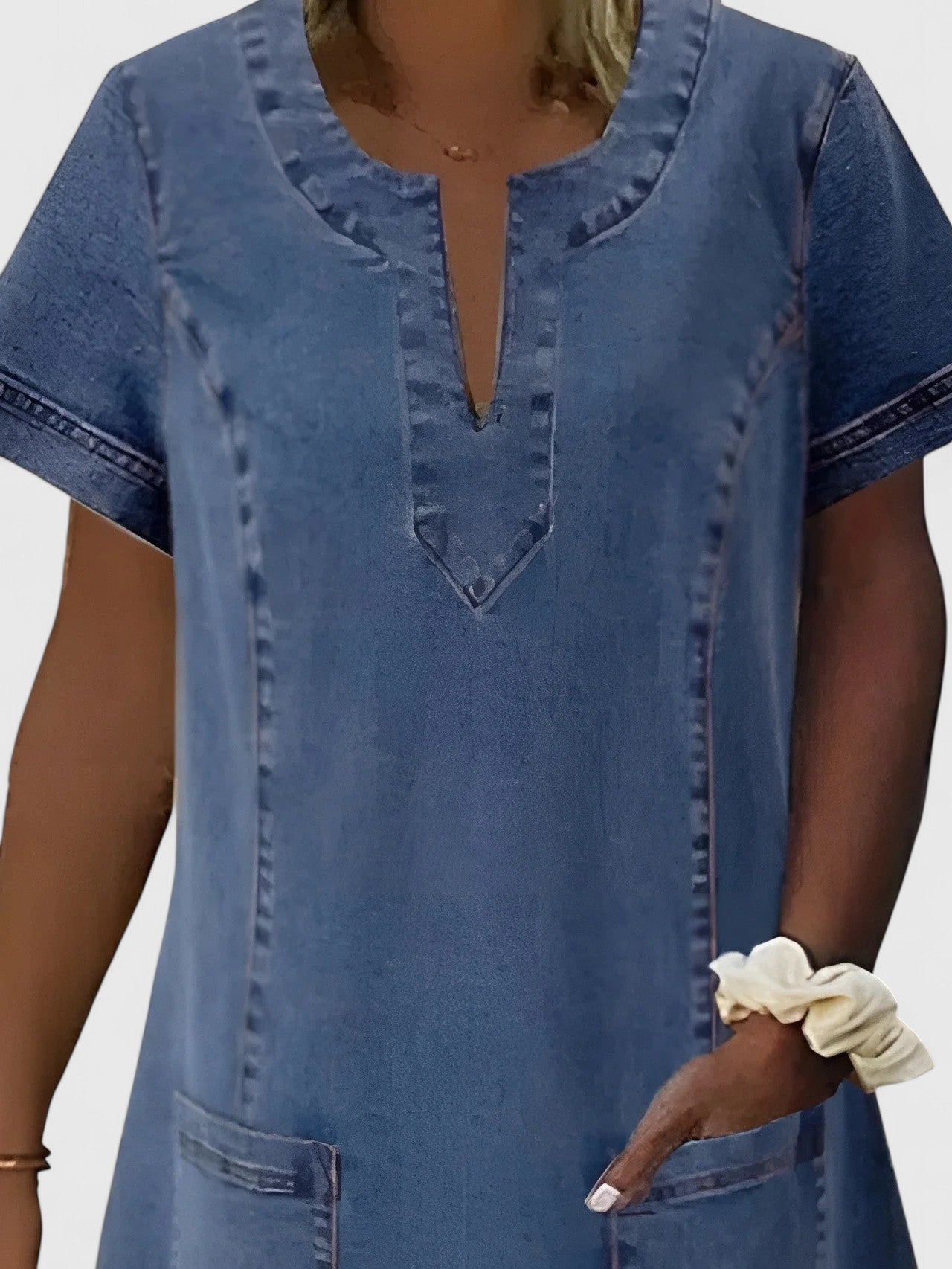 Produktbild – Christine – Elegant Denim Klänning