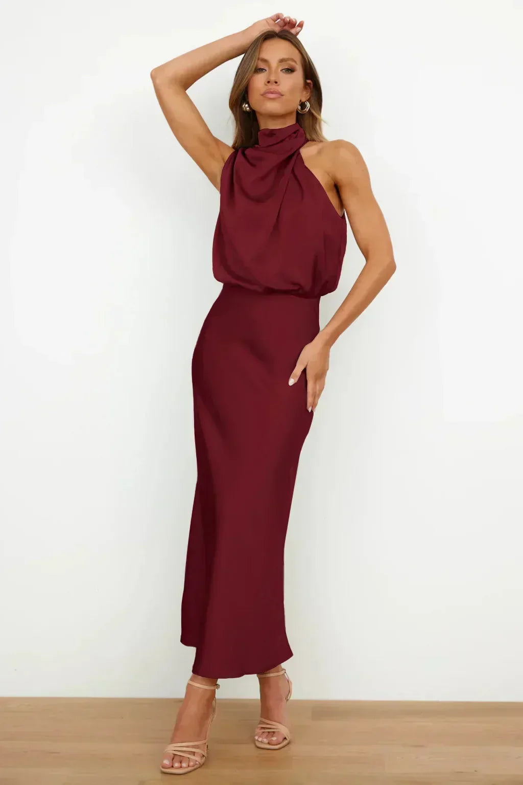 Produktbild – Faith – Kvinnors Chic Halterneck Aftonklänning