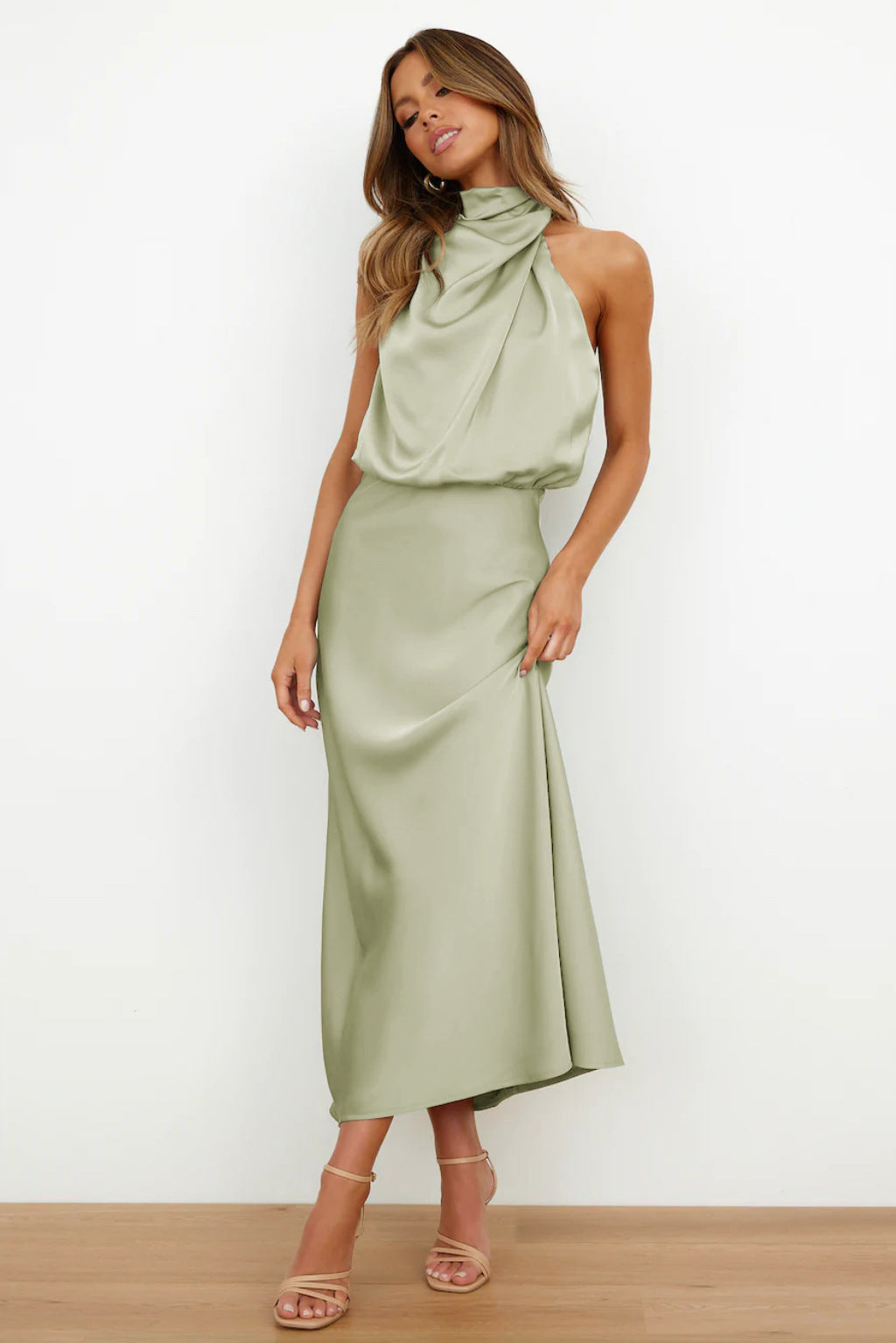 Produktbild – Faith – Kvinnors Chic Halterneck Aftonklänning