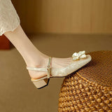 Sophie | Pumps med pärlemorsblomma