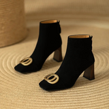 Sylvie | Ankelboots i sammet med klack