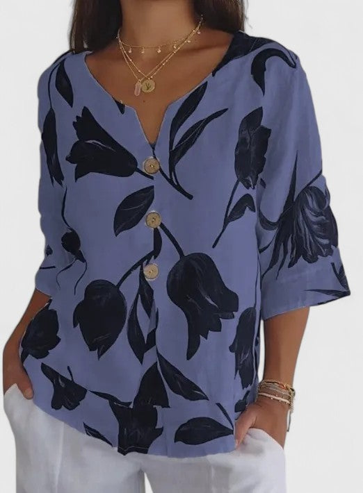 Produktbild – Isabel – Elegant blommig blus