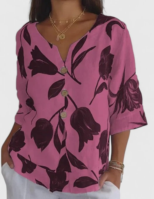 Produktbild – Isabel – Elegant blommig blus