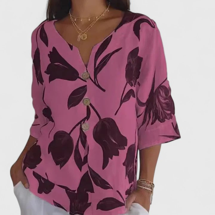 Produktbild – Isabel – Elegant blommig blus