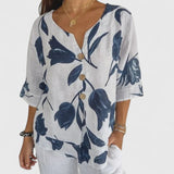 Produktbild – Isabel – Elegant blommig blus