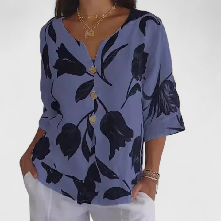 Produktbild – Isabel – Elegant blommig blus