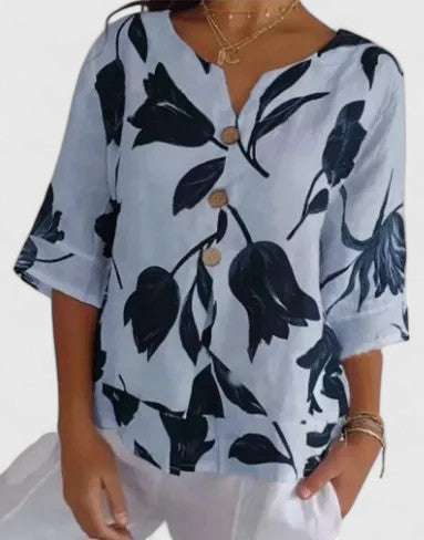 Produktbild – Isabel – Elegant blommig blus