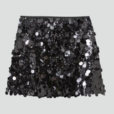 Produktbild – Madison – Kvinnoformad Mini Kjol med Paljetter och Glitter