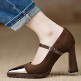 Amélie | Pumps med metallisk tå
