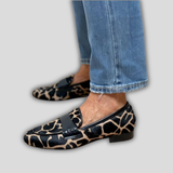 Brigitte | Bekväma leopardmönstrade loafers