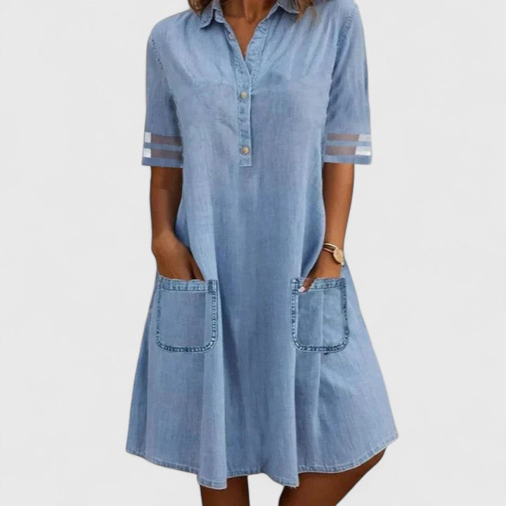 Produktbild – Brittany – Figurformande Denimklänning