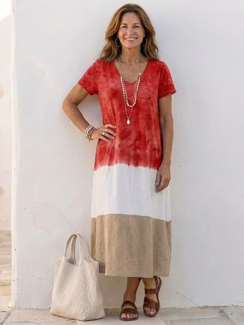 Thailia | Kortärmad midiklänning