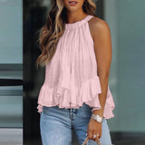 Karianne | Texturerad blus med volanger