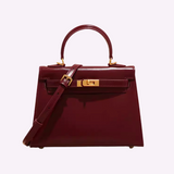 Amélia | Elegant mini-väska i vinrött läder