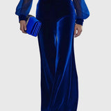 Sabrina – jumpsuit i sammet med V-ringning