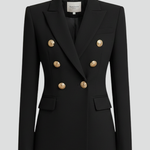 Produktbild – Rebecca – Damens dubbelknäppta blazer med detaljer i guldton