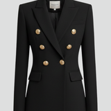 Produktbild – Rebecca – Damens dubbelknäppta blazer med detaljer i guldton