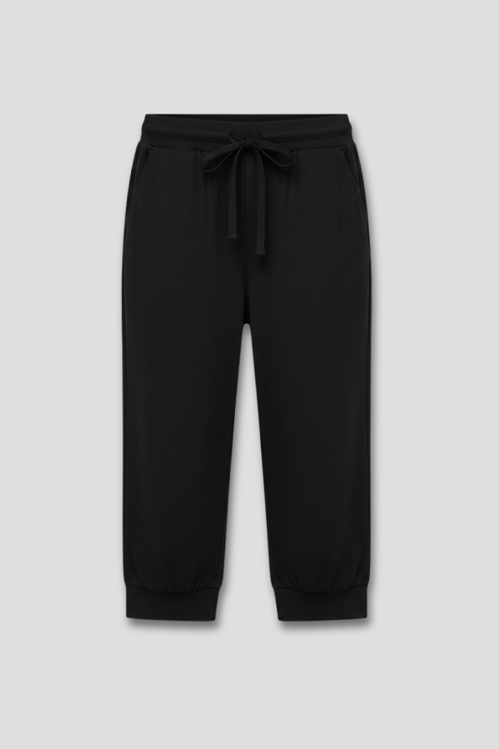 Produktbild – Audrey – Dam Capri Byxor med Dragsko i Midjan och Sidofickor