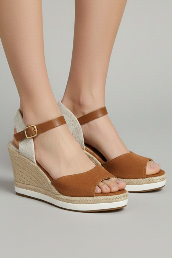 Produktbild – Maya – Espadrillsandaler Med Sluten Tå Och Slingback-rem För Dam