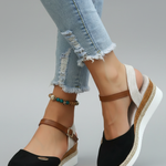 Produktbild – Maya – Espadrillsandaler Med Sluten Tå Och Slingback-rem För Dam