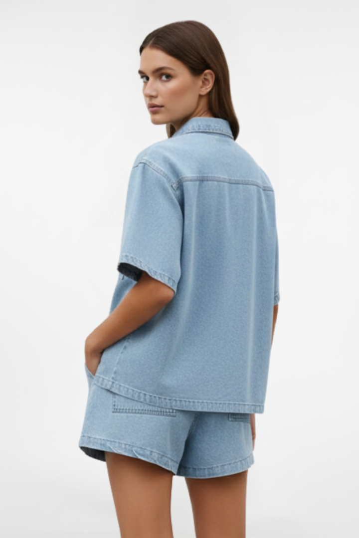 Produktbild – Brooklyn – Kvinnors kortärmad set med shorts